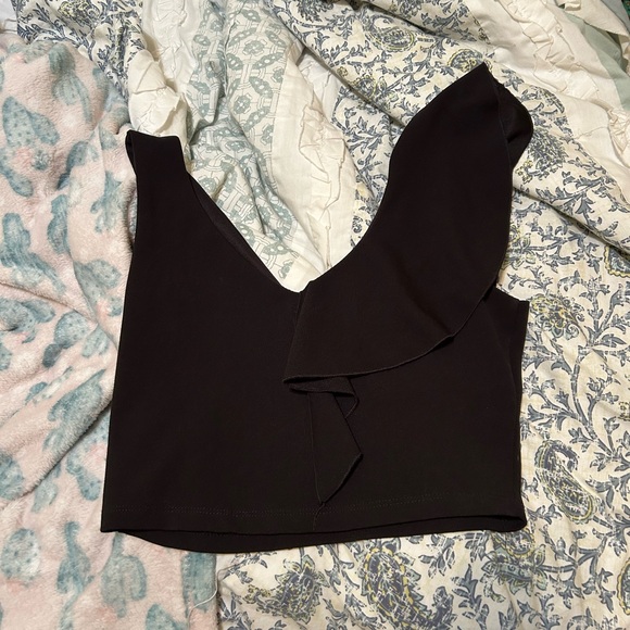 Pants Store Cropped Ruffle Blouse - Picture 2 of 5